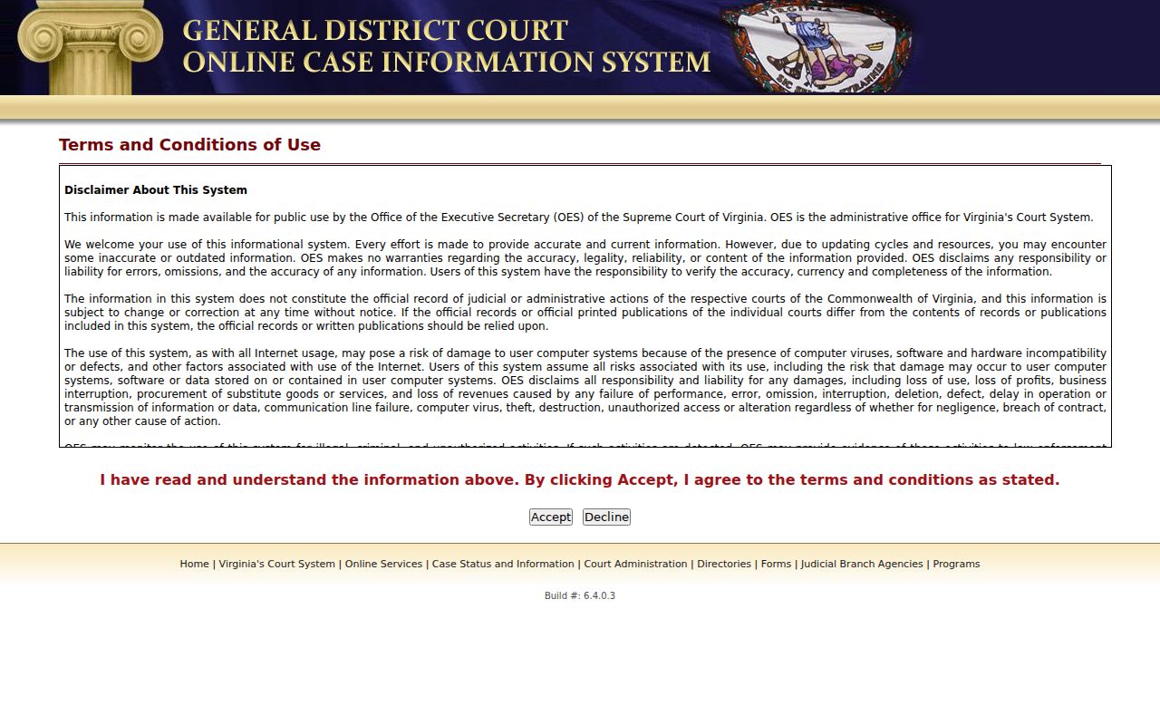 Scott County court case lookup in the General District Court system