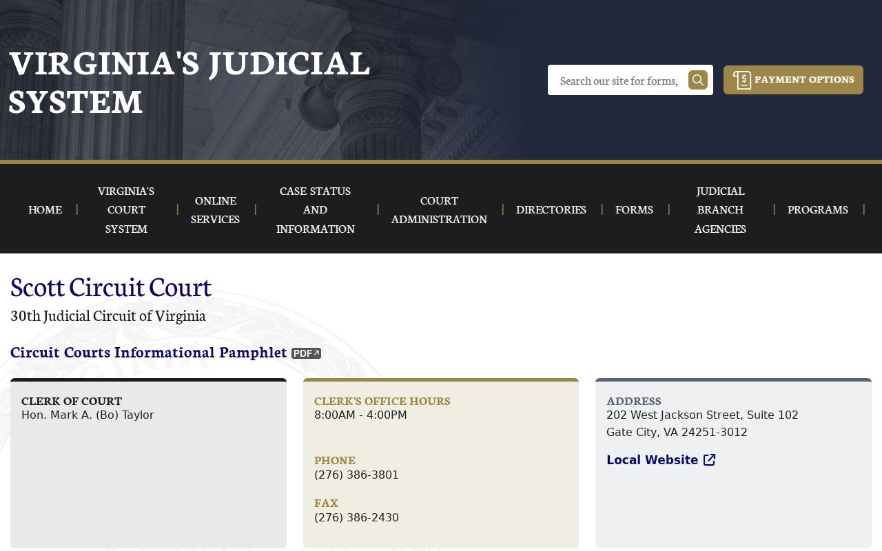 Scott County court case records at Scott Circuit Court