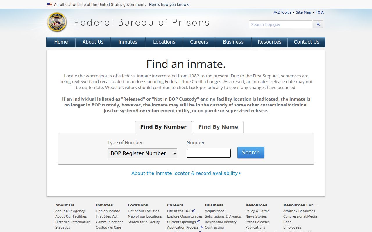 Federal inmate locator distinguished from Scott County sex offender registry